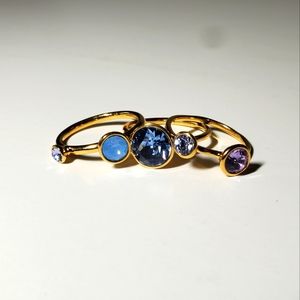 Ted Baker London Jackie Swarovski Crystal Stacking Rings